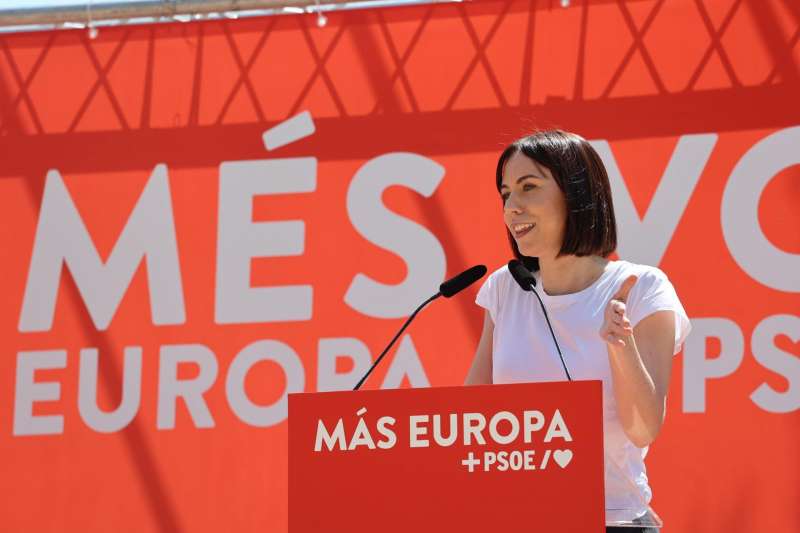 La secretaria general el PSPV-PSOE, Diana Morant, en el acto de campaa de las elecciones europeas celebrado en Manises (Valencia). EFEPSPV-PSOE
