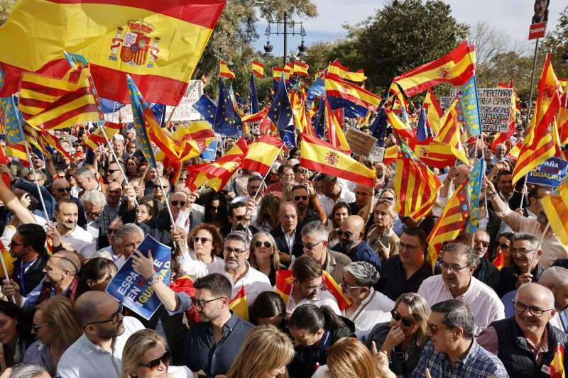 Foto de archivo de una protesta contra la amnista. EPDA