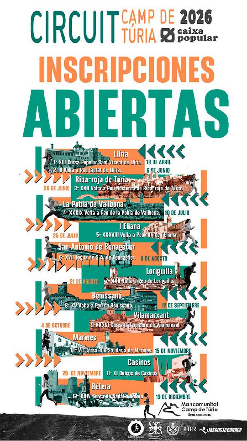 Cartell del Circuit Camp de T�ria-Caixa popular 2026. EPDA