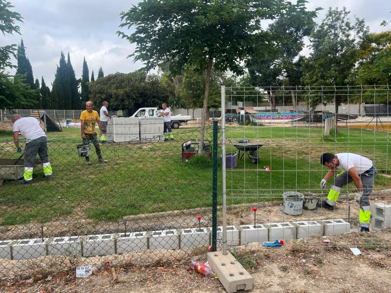 Los trabajadores de la brigada de obras y urbanismo. EPDA