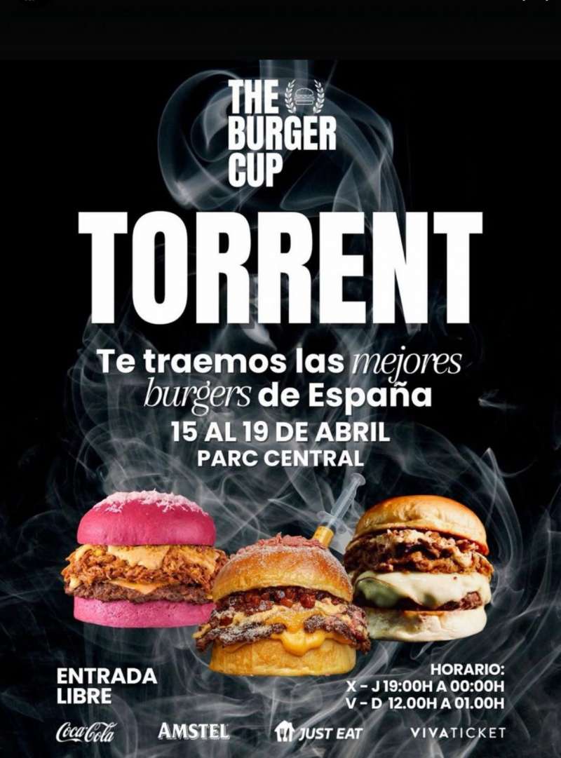 Cartel del The Burger Cup que se vivir� en Torrent.EPDA