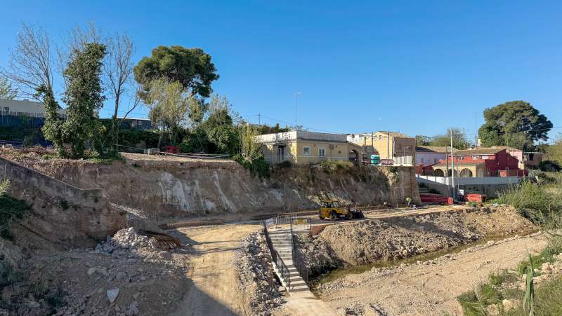 Treballs en el barranc de Picassent.EPDA