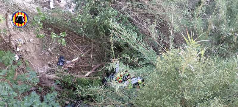 Lugar donde cayó el coche. /EPDA