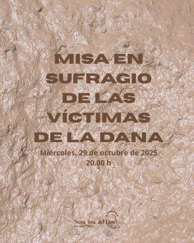 El cartel de la misa en memoria de las vctimas. EPDA