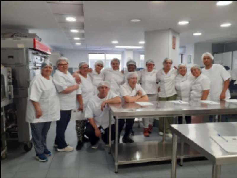 Los alumnos del curso de ayudante de cocina. EPDA