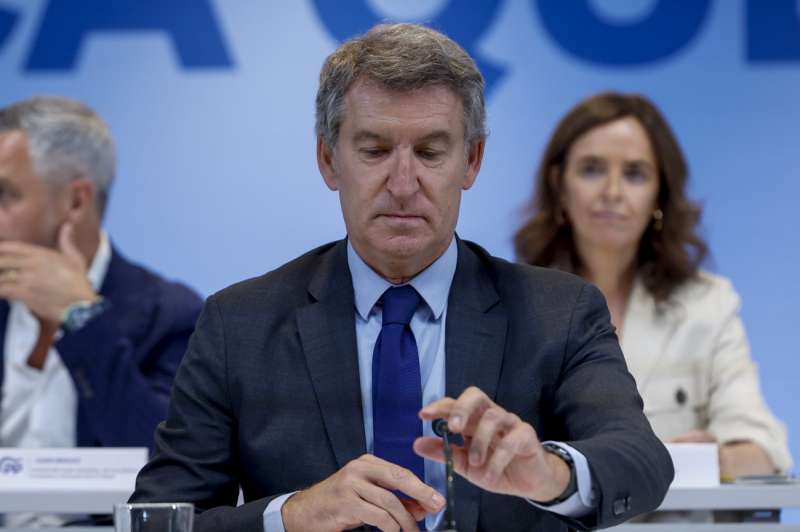 El lder del PP, Alberto Nez Feijo durante la reunin del Comit Ejecutivo Nacional del PP, este lunes en Madrid. EFE Mariscal
