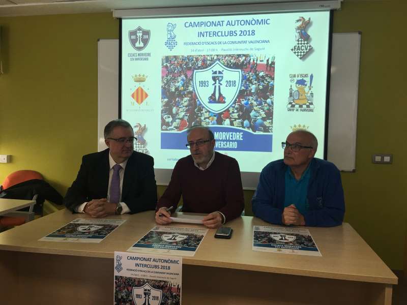 Presentación de la jornada final del Campeonato Interclubs de Ajedrez de la Comunitat Valenciana. EPDA