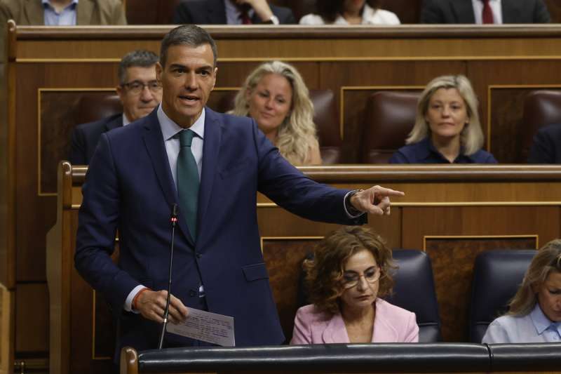 Pedro Snchez, durante su intervencin en la sesin de control al Ejecutivo este mircoles en el Congreso. EFEJuan Carlos Hidalgo
