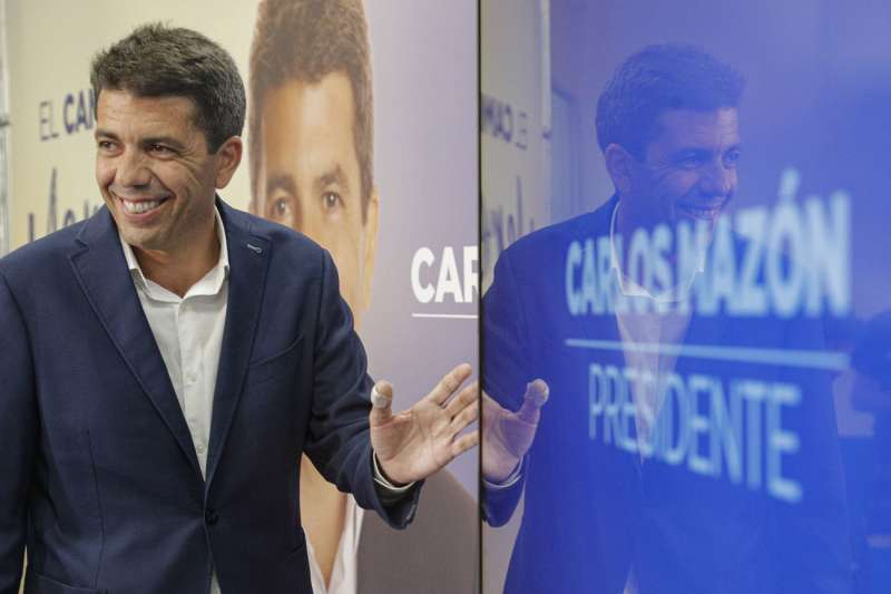 El presidente del PPCV y candidato a presidir la Generalitat, Carlos Mazón. EFE/Manuel Bruque
