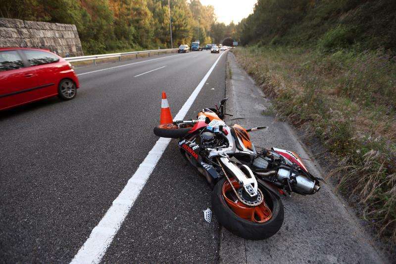 Imagen de un accidente de moto. EPDA