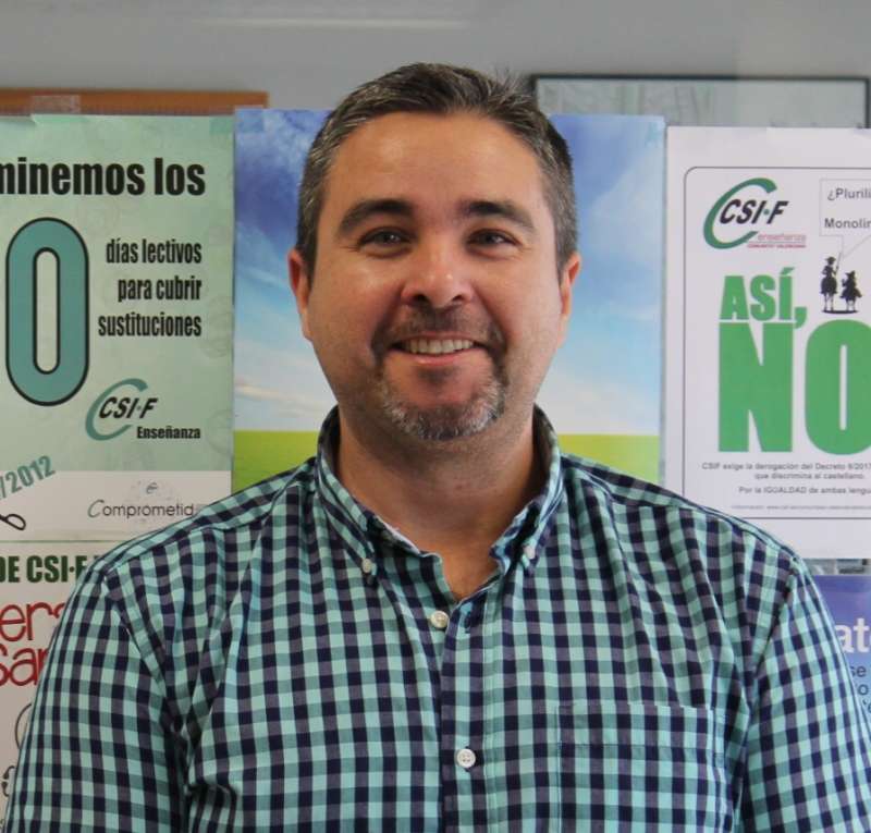 Rafael Benavent, delegado de CSIF EducaciÃ³n Comunidad Valenciana./EPDA