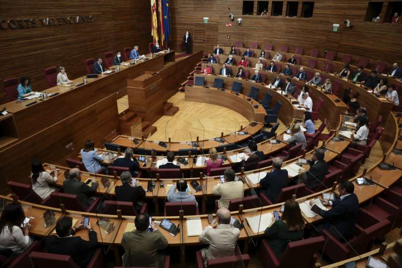 Vista general del plenario de Les Corts Valencianes durante un encuentro para debatir sobre financiacin autonmica. EFEAna Escobar
