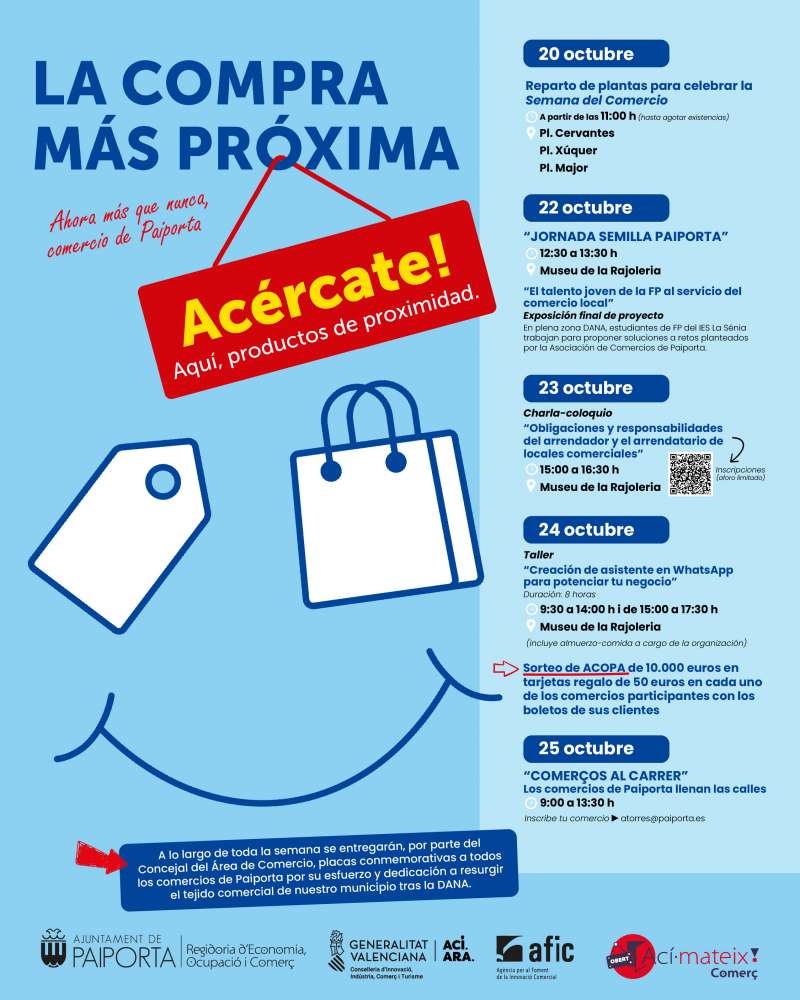 El cartell anunciador dels actes programats. EPDA