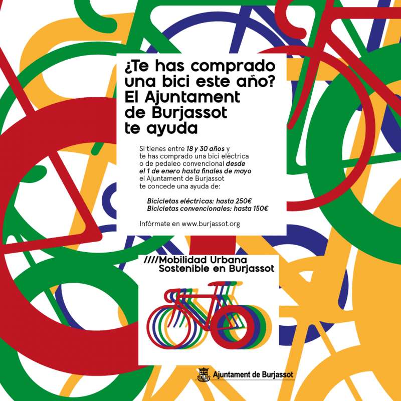 Cartel del programa de ayudas del Ayuntamiento de Burjassot.  EPDA