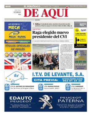 Camp de Túria edición del 25 10 2019