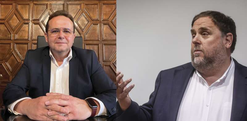 Dimas Vázquez, a la izquierda y Oriol Junqueras a la derecha./EPDA