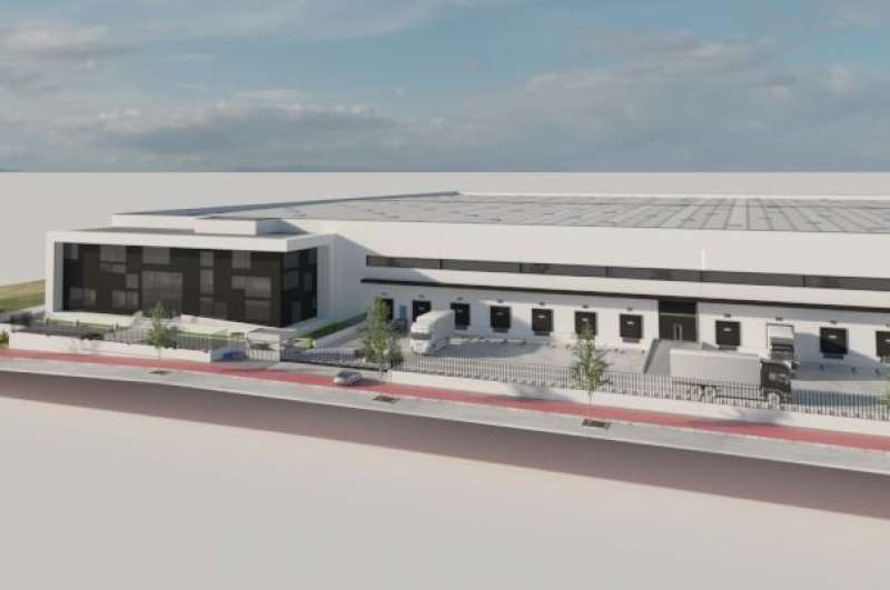 Imagen virtual del centro logístico de Cecotec en Massalavés./EPDA