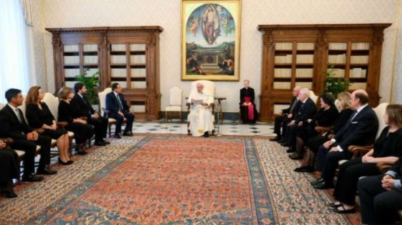 Imagen de la recepción papal. /EPDA