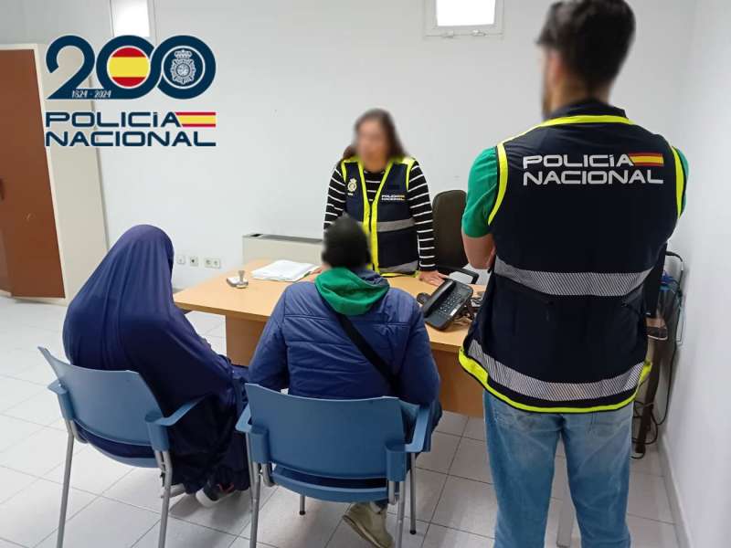 Imagen de la pareja detenida facilitada por la Policía Nacional.
