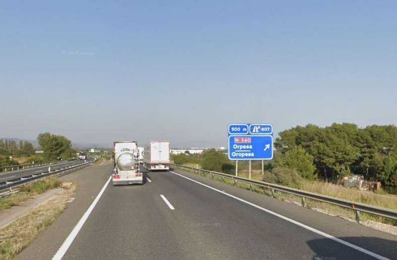 La AP-7 a la altura de Oropesa. / EPDA
