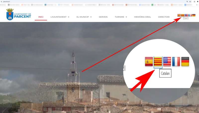 Portal de l"Ajuntament de Parcent. / EPDA