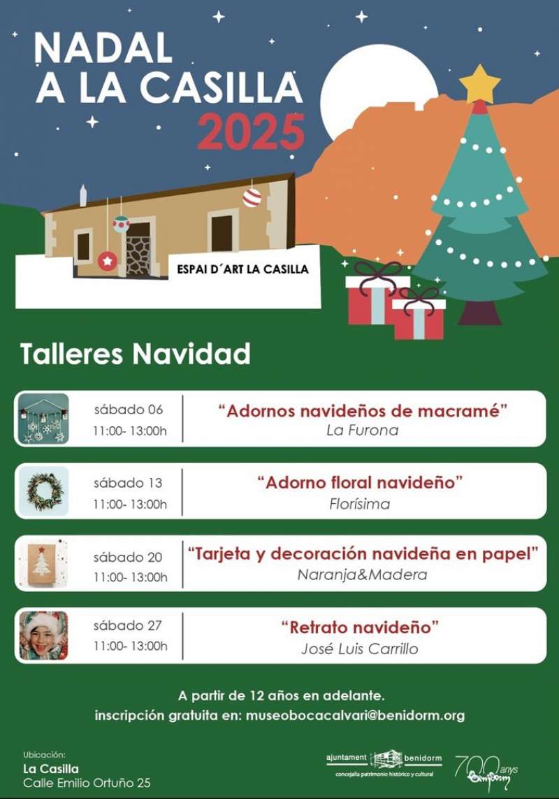 Cartel para anunciar las actividades de los talleres. /EPDA Cartel para anunciar las actividades de los talleres. /EPDA