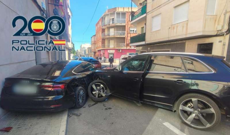 La fuga ha finalizado cuando han impactado contra otro vehículo. EFE/Policía Nacional.