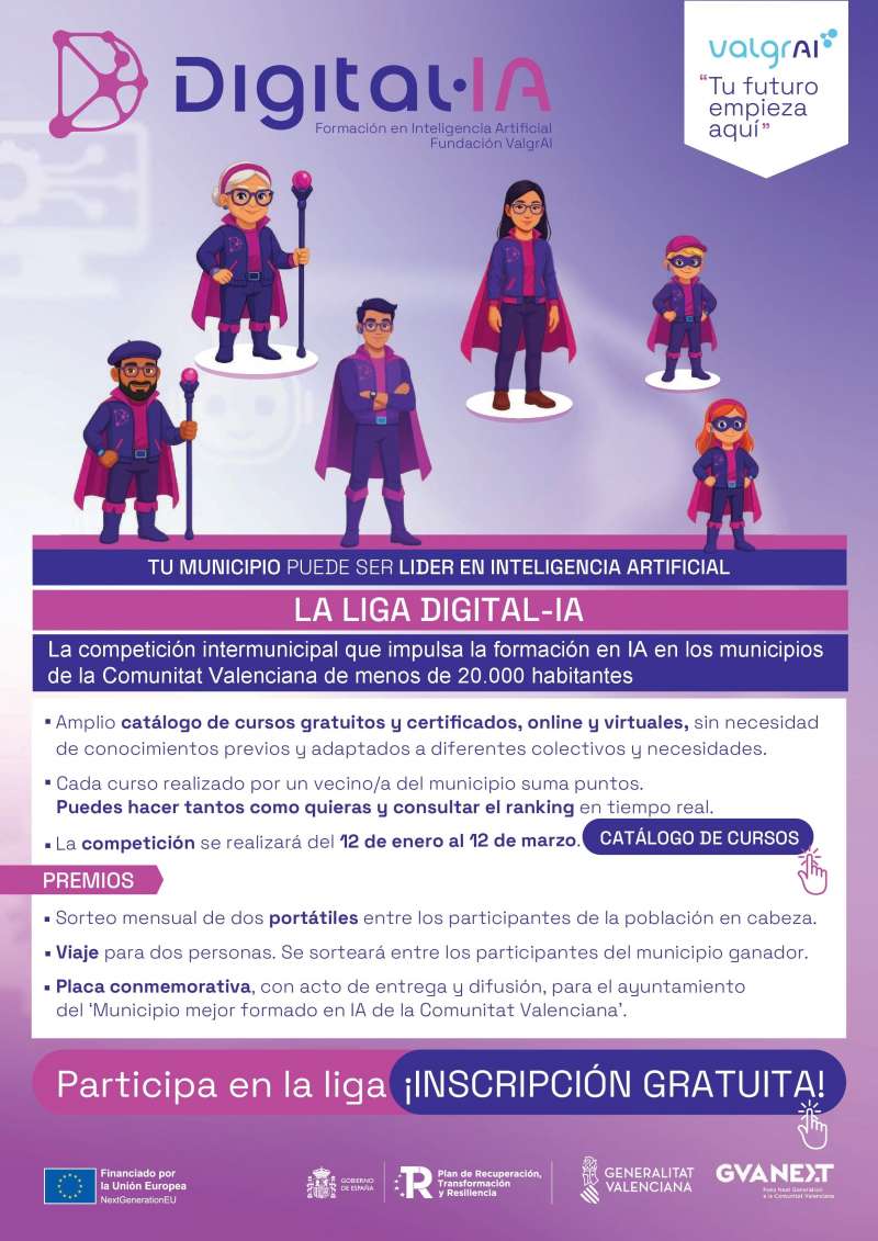 Cartel de la ?Liga Digital-IA? de la Fundación ValgrAI. / EPDA