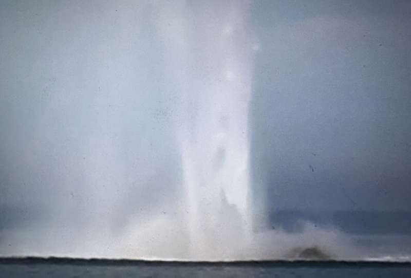 Captura del vídeo de la detonación del artefacto.
