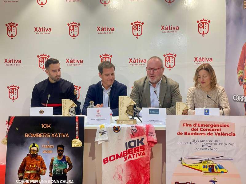 Presentación de la Feria de Emergencias del Consorcio de Bomberos en Xàtiva. / EPDA
