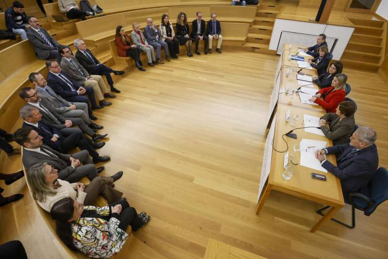 La rectora de la Universidad de Alicante, Amparo Navarro (4ª d), toma el relevo de su homóloga de la Jaume I de Castelló como presidenta de la Conferencia de Rectoras y Rectores de las Universidades Públicas Valencianas (CRUPV). EFE/Morell