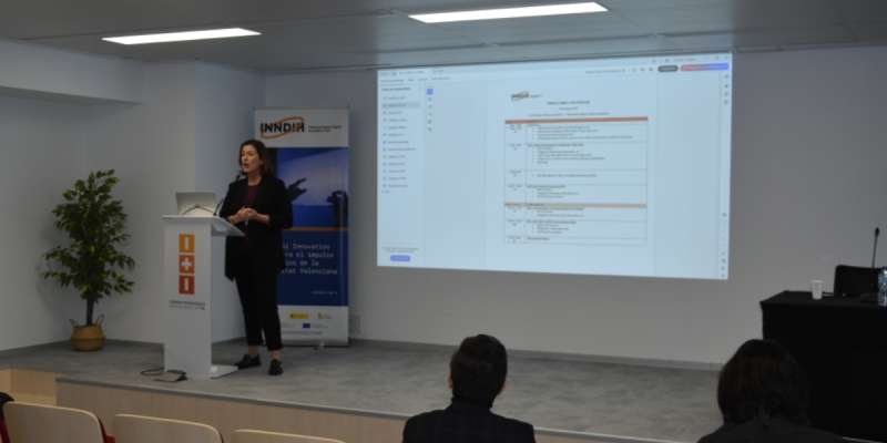 Laura Olcina durante la presentación de Inndih AI Connect /EPDA