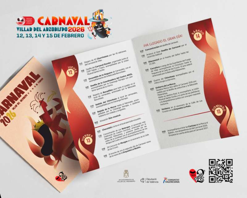 Programación del Carnaval 2026 de Villar del Arzobispo. /EPDA