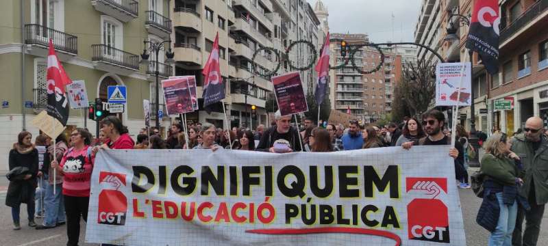 Imagen de archivo de una manifestación contra la Conselleria de Educación. / EPDA