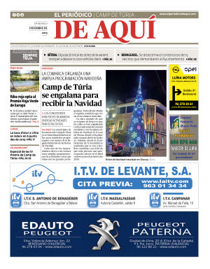 Camp de Túria edición del 20 12 2019