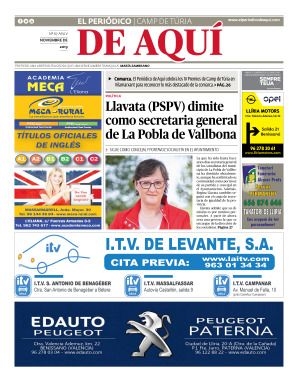 Camp de Túria edición del 22 11 2019