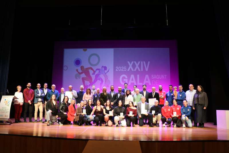Sagunt reconoce el talento y la trayectoria de sus deportistas en la XXIV Gala del Deporte. / EPDA
