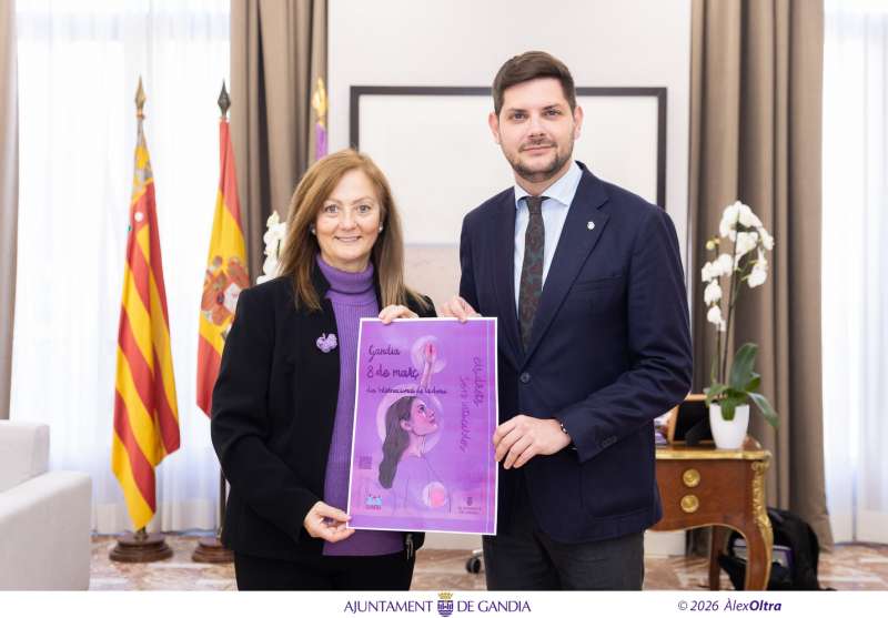 Presentació del cartell del 8M en Gandia. / EPDA