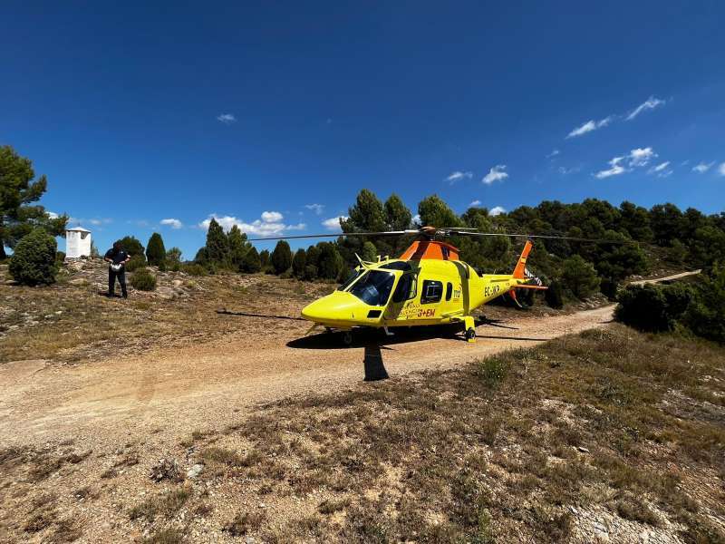 Imagen de archivo de un helicóptero medicalizado./EPDA
