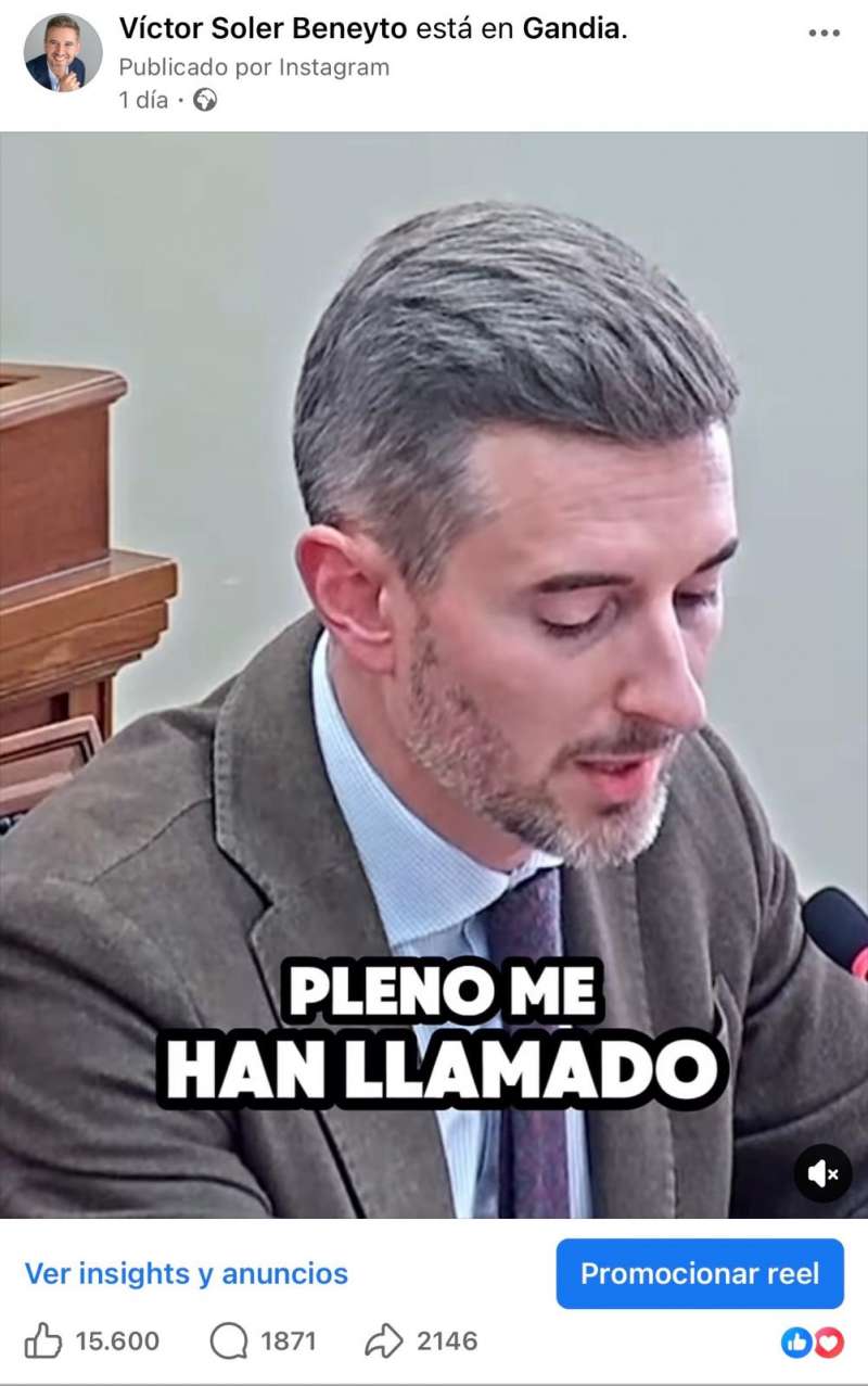 Captura del vídeo del portavoz Víctor Soler. / EPDA