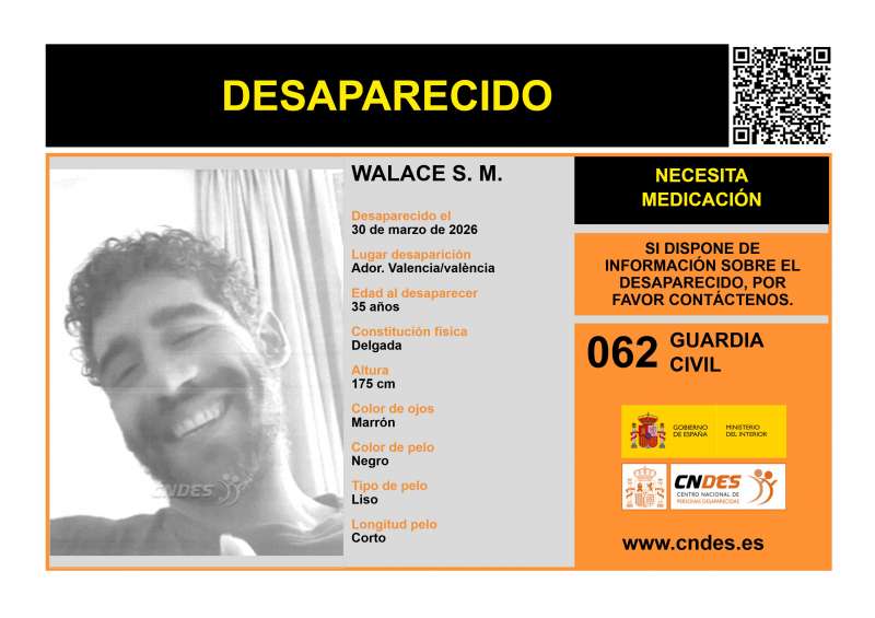 Cartel de búsqueda emitido por el CNDES. /EPDA