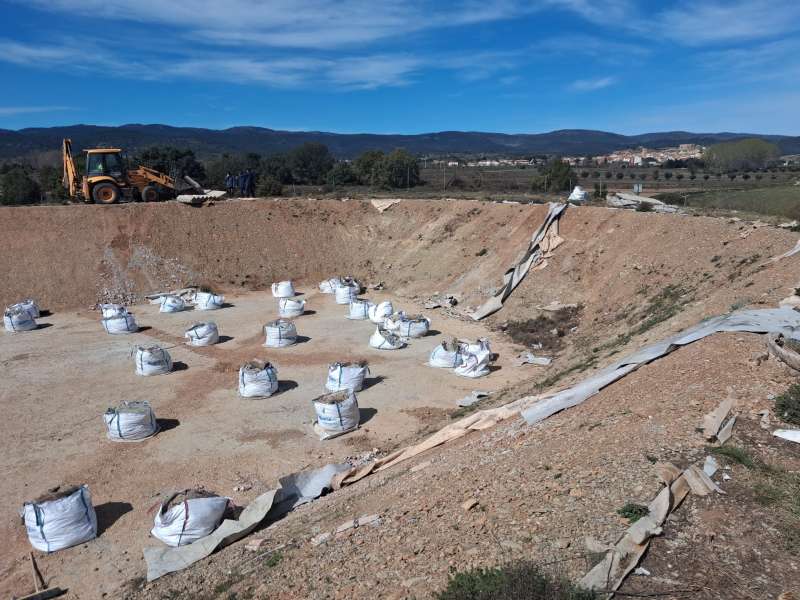 Trabajos adecuación balsa de Villa de El Toro. EPDA