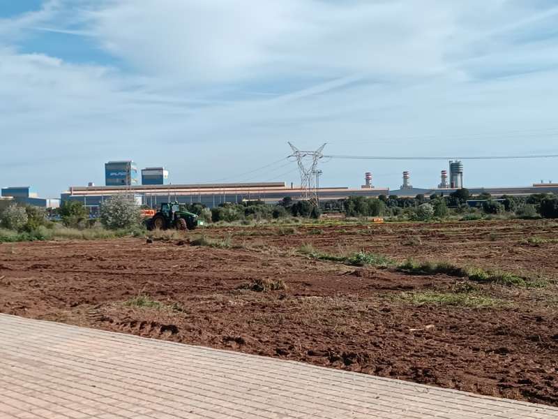 Imagen facilitada por la Generalitat del lugar donde se construirá la nueva depuradora de Sagunto.
