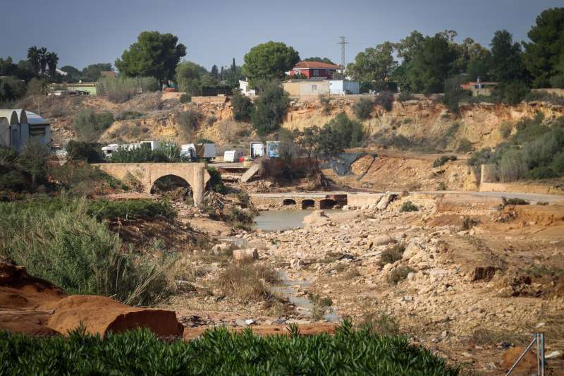 Situación de Els Arquets de Baix después de la dana./EPDA