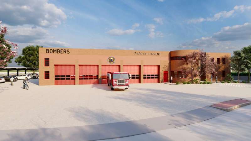 Així quedarà el renovat Parc de Bombers de Torrent./EPDA