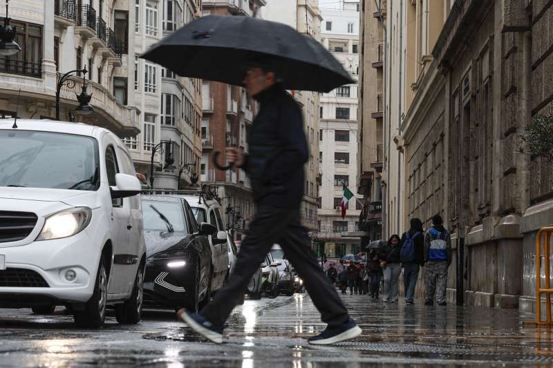 Lluvias en València. EFE/Manuel Bruque/Archivo