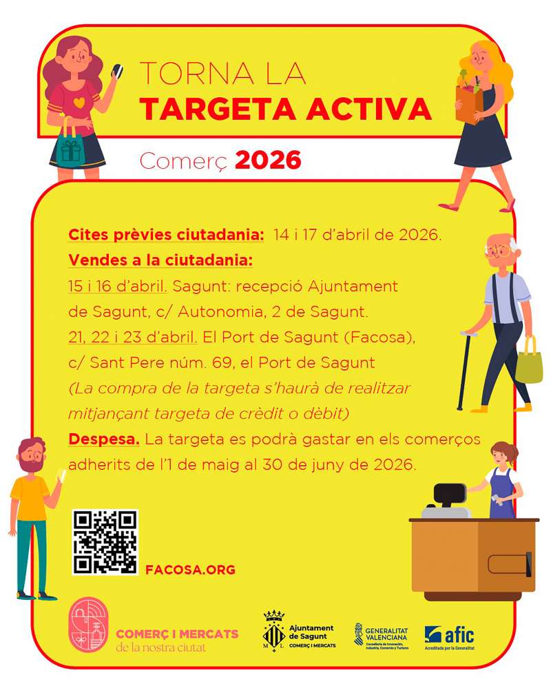 Más información sobre la Tarjeta Activa de Sagunt. / EPDA