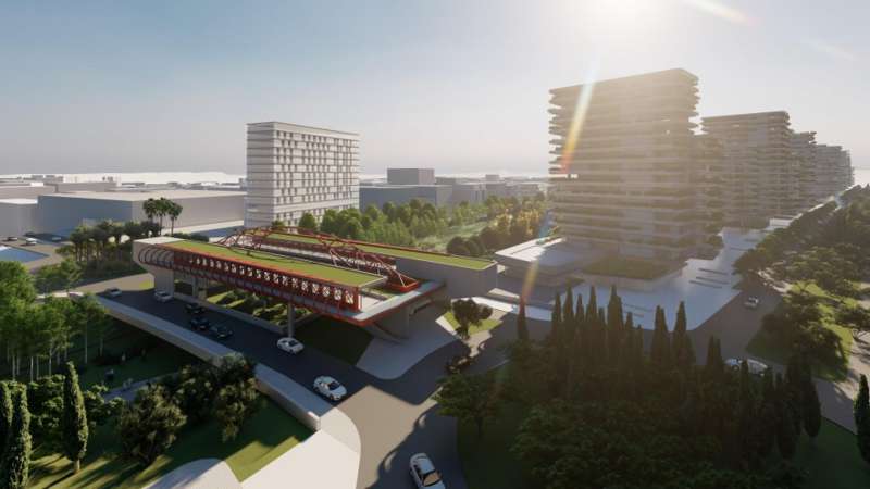 Imagen virtual de las infraestructuras del parque central de Alicante facilitada por el Ministerio de Transportes. / EPDA