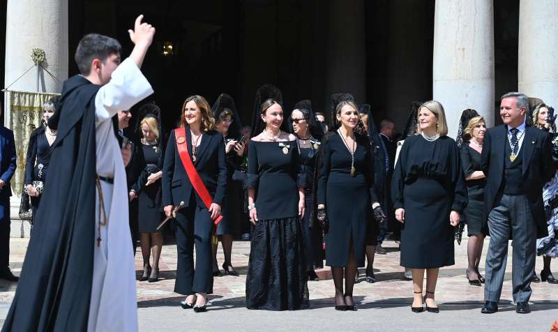 Uno de los instantes de la celebración de San Vicente Ferrer este lunes en Valencia. / EPDA