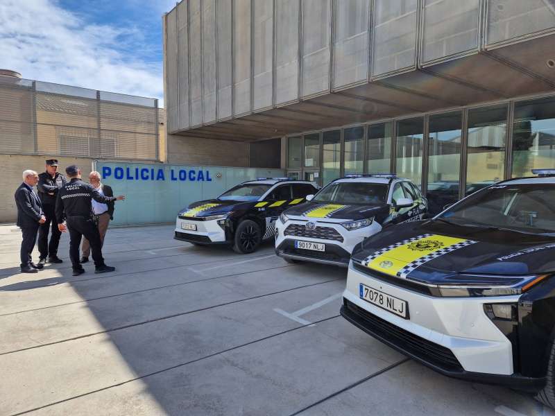 Nuevos vehículos de la Policía Local de Alboraia./EPDA
